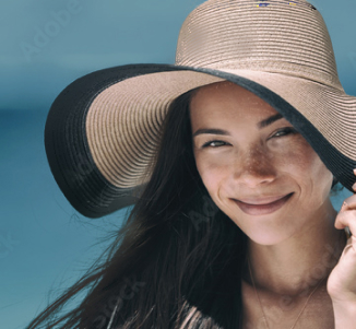 Women Smiling with Hat