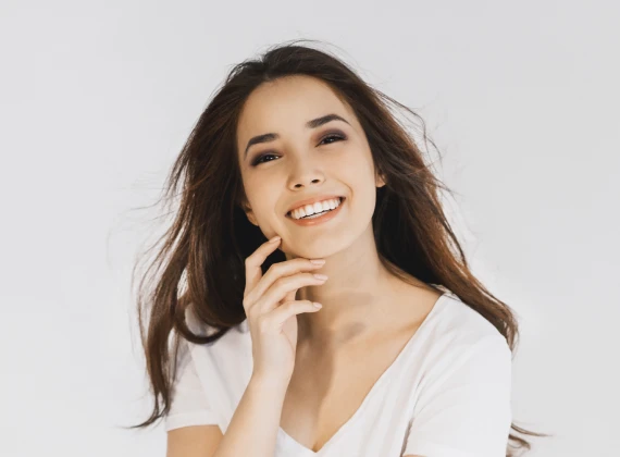 smiling-woman-white-vneck